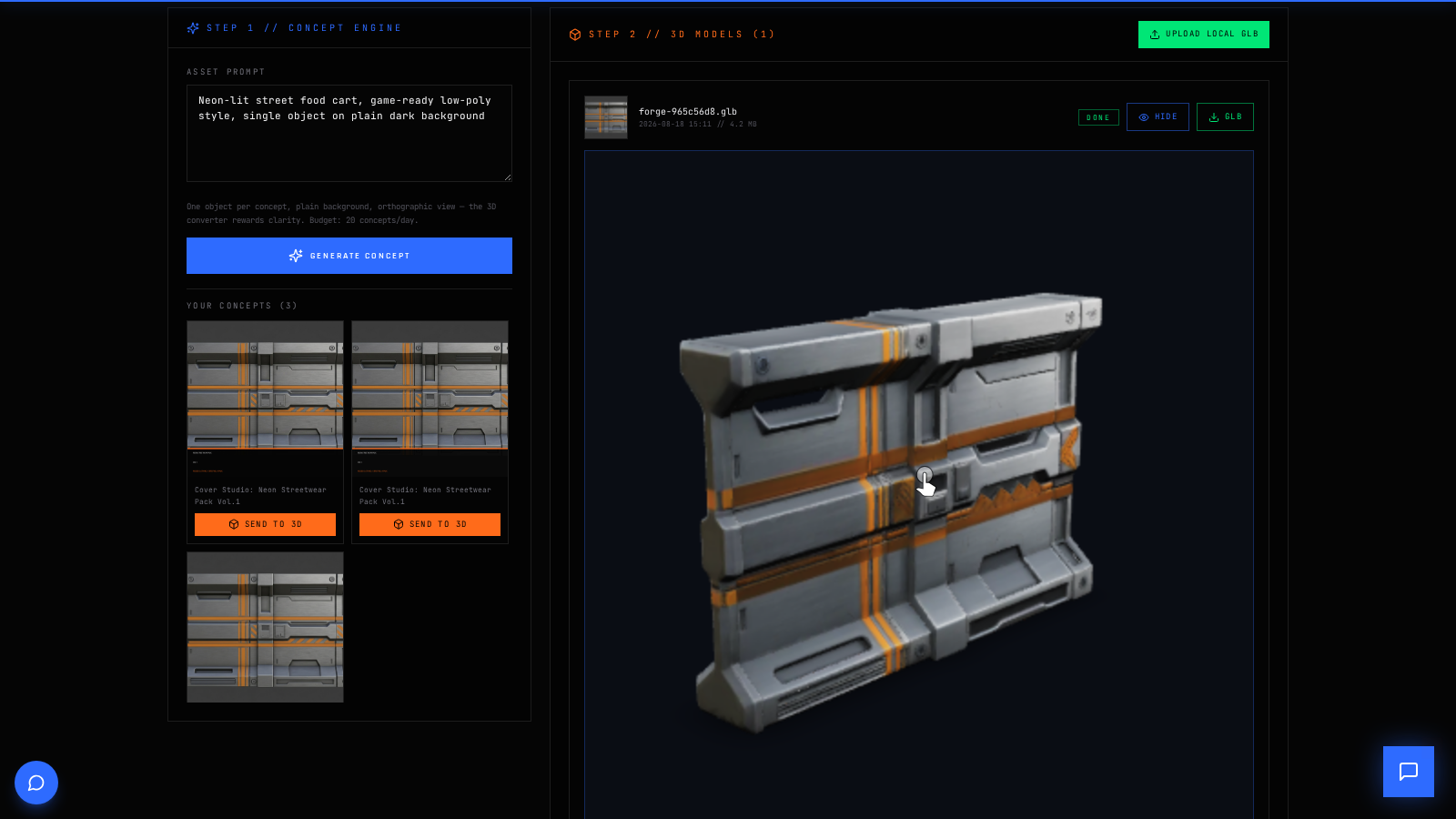 TRELLIS turns the concept into real, inspectable 3D geometry
